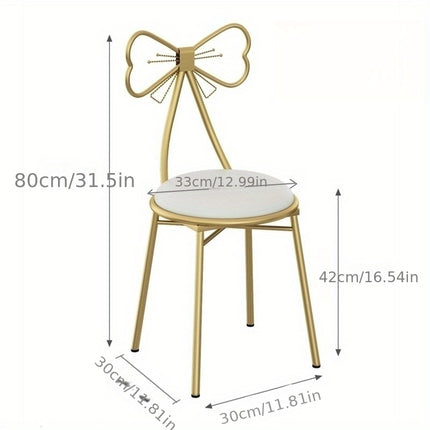 UNICORN Butterfly Makeup Chair with Detachable Backrest white/pink/gray/blue/green