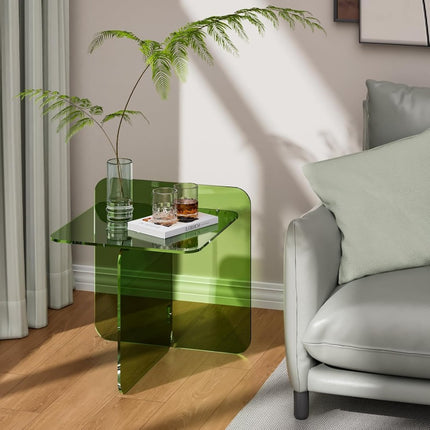 UNICORN Acrylic Drinking Table Transparent Round Side Table Green Orange