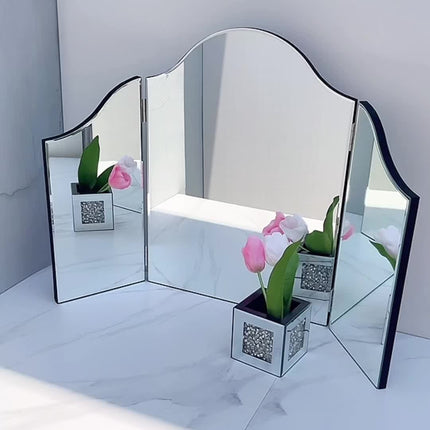 UNICORN Hollywood 3 Way Adjustable Trifold Mirror Silvery Glass Vanity/Dressing Room