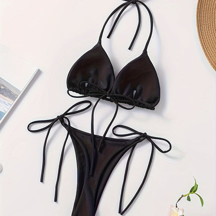 UNICORN Solid Color Sexy Rope Style Bikini Swimwear for Fashionable Women s m l