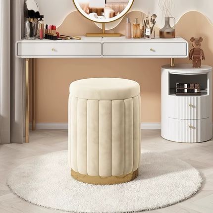 UNICORN Luxurious Lightweight Low Chair with Hidden Storage, Gray/white/pink