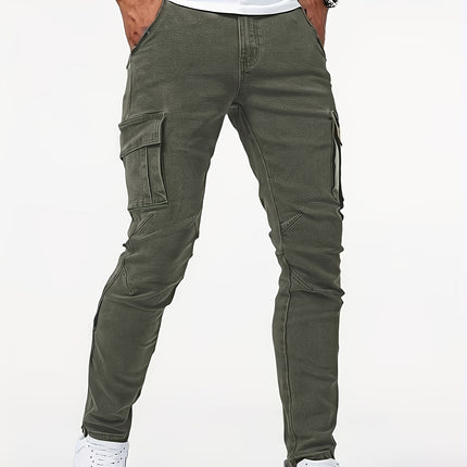 UNICORN Men's Slim Fit Multi-Color Cargo Jeans - Side Zipper Pockets xs s m l xl xxl xxxl
