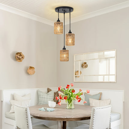 UNICORN Braided paper rope chandelier kitchen island lamp