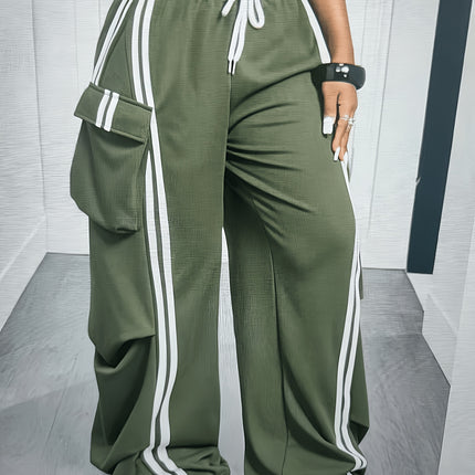 UNICORN Cargo Wide Leg Pants with Drawstring Waist, Loose Straight Street Style s m l xl xxl