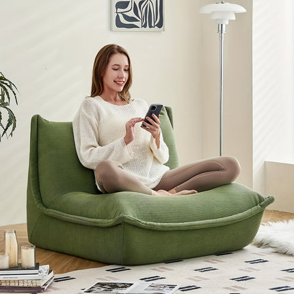 UNICORN Lazy Sofa Chair, Fireside Chair Sofa Large Chair for Adults White Green Brown