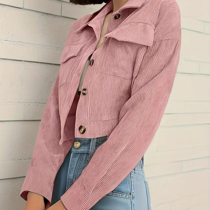 UNICORN Women'S Light Green Corduroy Jacket with Flap Pockets s m l xl