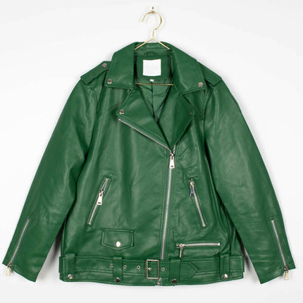 Dames jas groen zwart s m l