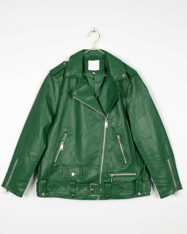 Dames jas groen zwart s m l