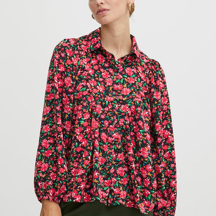 UNICORN Women's blouse pink flowers xs s m l xl