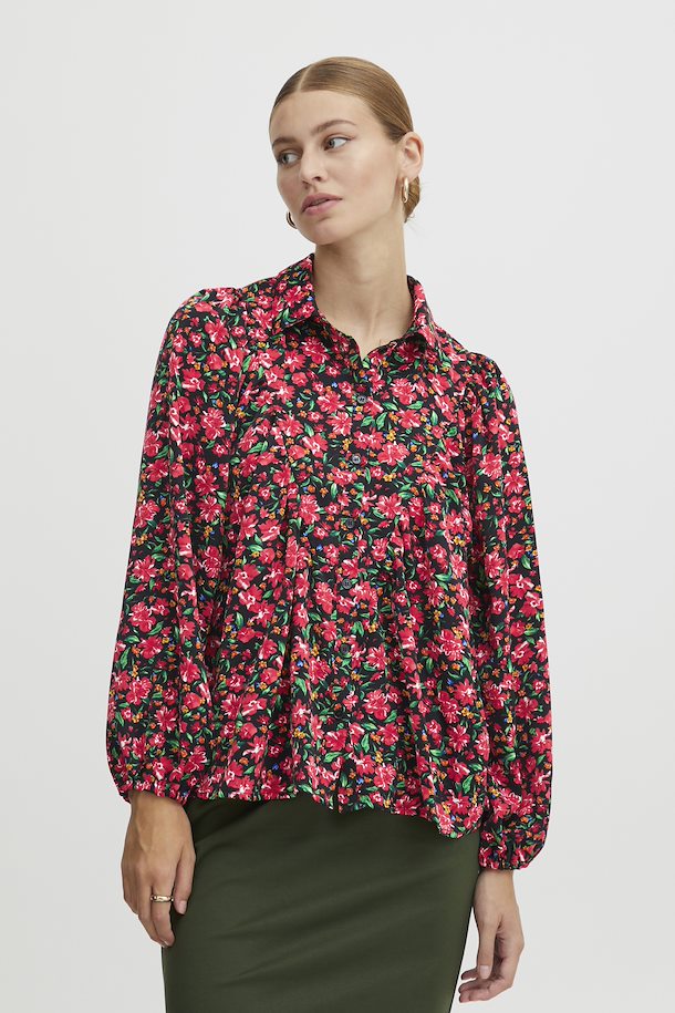 UNICORN Women's blouse pink flowers xs s m l xl
