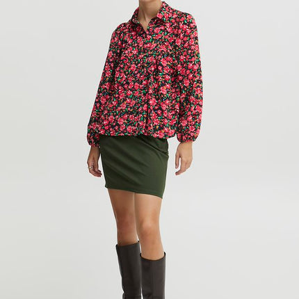 UNICORN Women's blouse pink flowers xs s m l xl