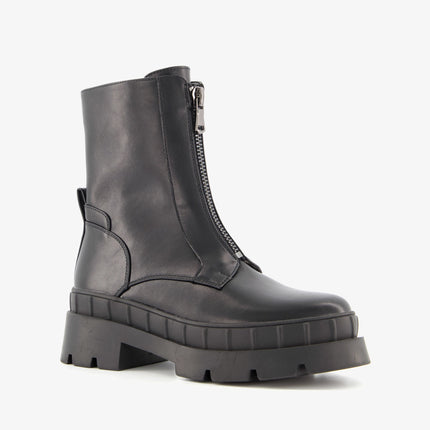 UNICORN Women's high boots with rubber sole leather beige black 37 to 42