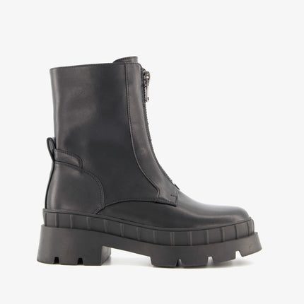UNICORN Women's high boots with rubber sole leather beige black 37 to 42