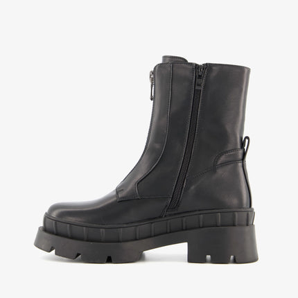 UNICORN Women's high boots with rubber sole leather beige black 37 to 42