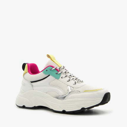 UNICORN Women's high-top sneakers lace-up shoes white silver 36 to 41