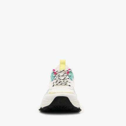 UNICORN Women's high-top sneakers lace-up shoes white silver 36 to 41