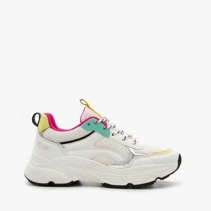 UNICORN Women's high-top sneakers lace-up shoes white silver 36 to 41