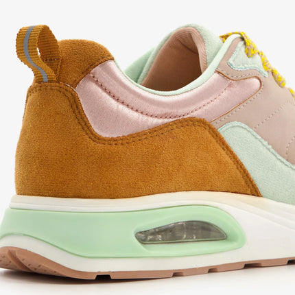 UNICORN Women's high-top sneakers lace-up shoes mint green brown pink white 36 to 41