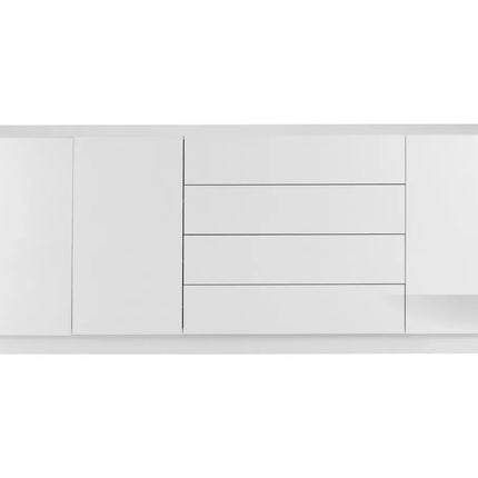 UNICORN Sideboard wall unit modern high-gloss white black Width 190 cm Depth 35 cm Height 79 cm