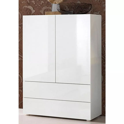UNICORN Sideboard wall unit modern high-gloss white Width 77 cm Depth 35 cm Height 108 cm