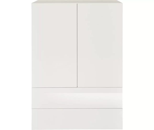 UNICORN Sideboard wall unit modern high-gloss white Width 77 cm Depth 35 cm Height 108 cm