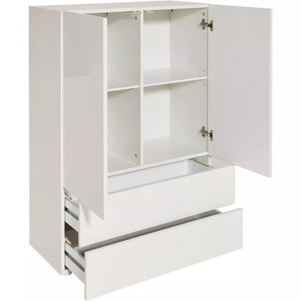 UNICORN Sideboard wall unit modern high-gloss white Width 77 cm Depth 35 cm Height 108 cm