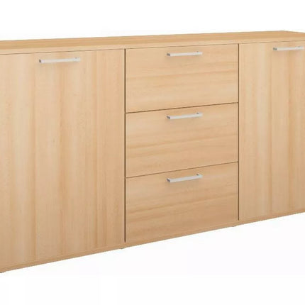 UNICORN Sideboard wall unit modern light brown dark brown Width 139 cm Depth 35 cm Height 72 cm