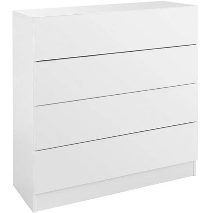 UNICORN Chest of Drawers Dresser modern white black Width 76 cm Depth 35 cm Height 79 cm