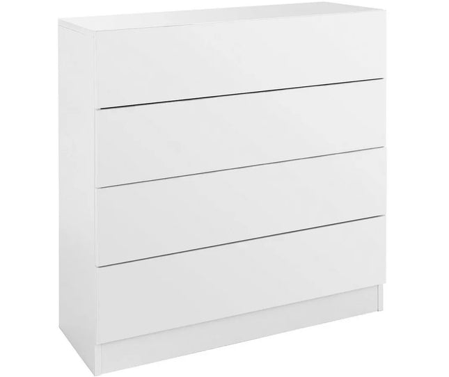 UNICORN Chest of Drawers Dresser modern white black Width 76 cm Depth 35 cm Height 79 cm