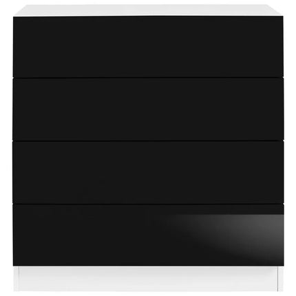 UNICORN Chest of Drawers Dresser modern white black Width 76 cm Depth 35 cm Height 79 cm