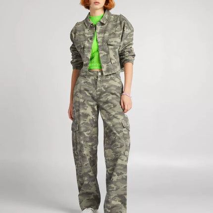 UNICORN Women's wide-leg trousers camouflage xxs xs s m