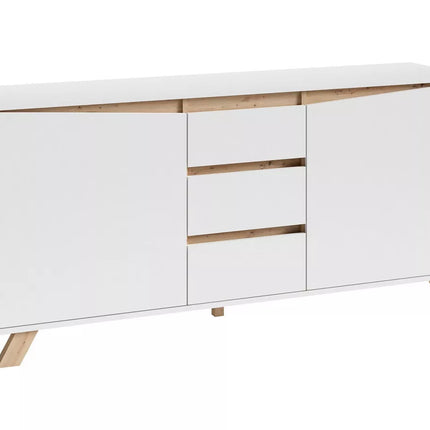 UNICORN Sideboard wall unit modern white Width 160 cm Depth 38 cm Height 76 cm