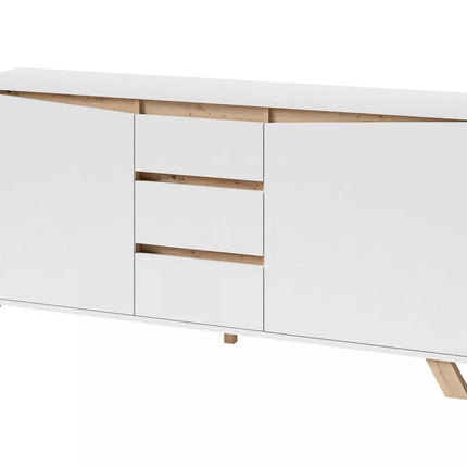 UNICORN Sideboard wall unit modern white Width 160 cm Depth 38 cm Height 76 cm