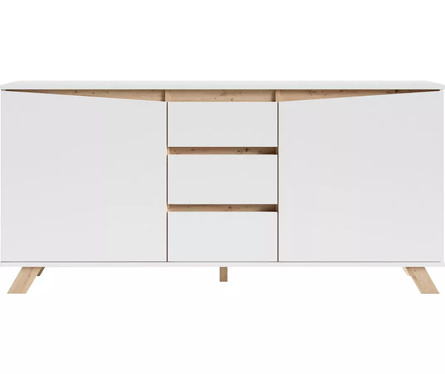 UNICORN Sideboard wall unit modern white Width 160 cm Depth 38 cm Height 76 cm