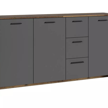 UNICORN Sideboard wall unit modern high-gloss white Width 138 cm Depth 40 cm Height 84 cm