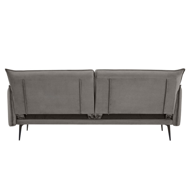 UNICORN 3-seater sofa, velvet, grey, 86x207x88 cm