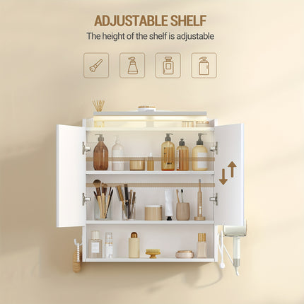 UNICORN Mirror Cabinet for The Bathroom Hairdryer Holder