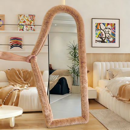 UNICORN Plush Dressing Mirror Cover Fits 50x160cm Black Brown Green