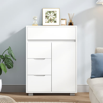 UNICORN Modern White Freestanding Bathroom Cabinet Storage