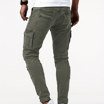 UNICORN Men'S Tapered Slim Fit Khaki Durable Jeans xs s m l xl xxl xxxl