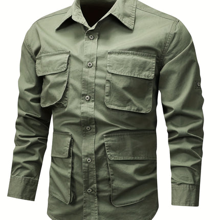 UNICORN Long-Sleeve Shirt for Men Made of Pure with Multiple Pockets xs s m l xl xxl xxxl
