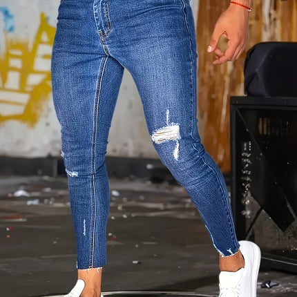 UNICORN Casual Slim-Fit Ripped Jeans, Versatile Street Style Denim for Men xs s m l xl
