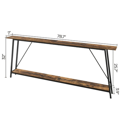 UNICORN Modern Extra-Long Console Table Brown & Black (200cm Length)