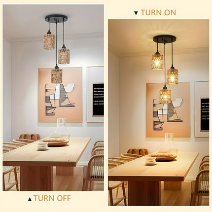UNICORN Rustic Bohemian Style Pendant Light Brown Black