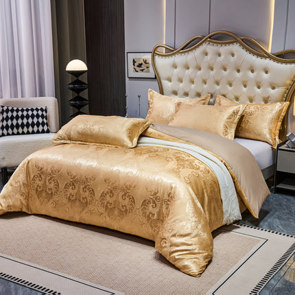 UNICORN Luxury European Jacquard Satin High-Quality Duvet Cover Three-Piece Set