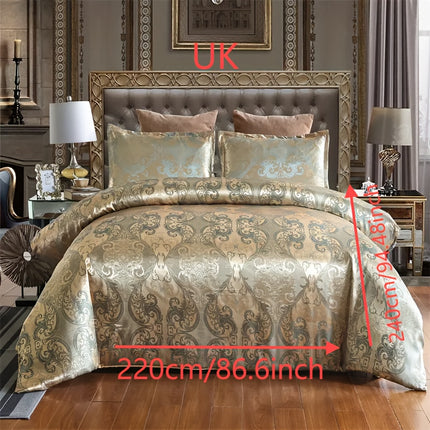UNICORN Luxury European Jacquard Satin High-Quality Duvet Cover Three-Piece Set