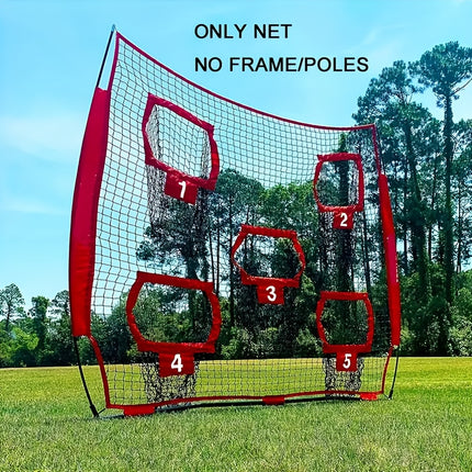 UNICORN Portable Football Throwing Net 5 Target Red Black Yellow