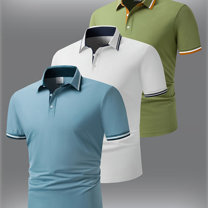 UNICORN Set of Three Men'S Summer Shirts in Classic Solid Colors Short Sleeves s m xl xxl