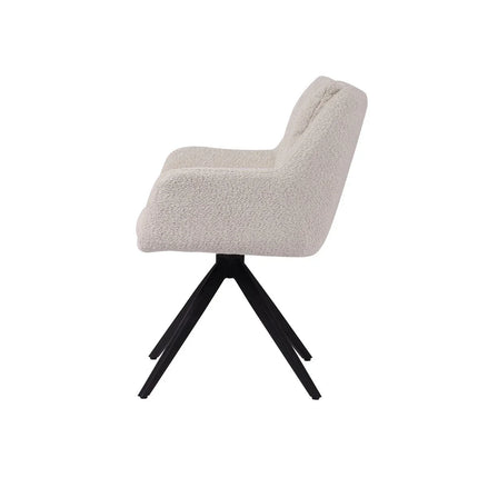 UNICORN Armchair white with 360° rotation function 66x65.50x84.50cm
