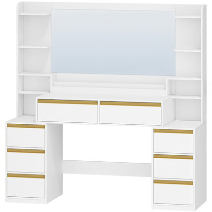 UNICORN Vanity Large Mirror White and Golden Vanity